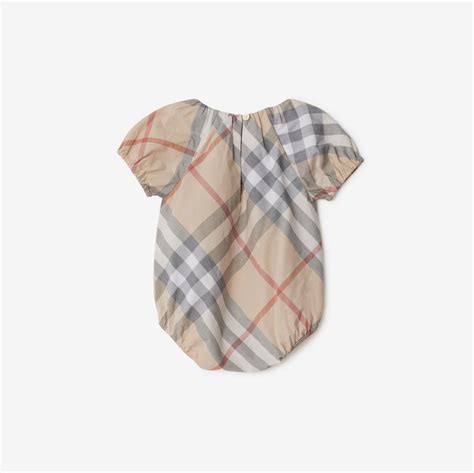 burberry check cotton three piece baby gift set